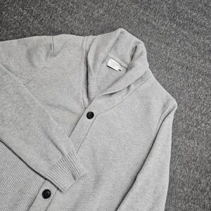 7 Diamonds Made Well Cotton Elegant Gray Sweater Cardigan Size Medium